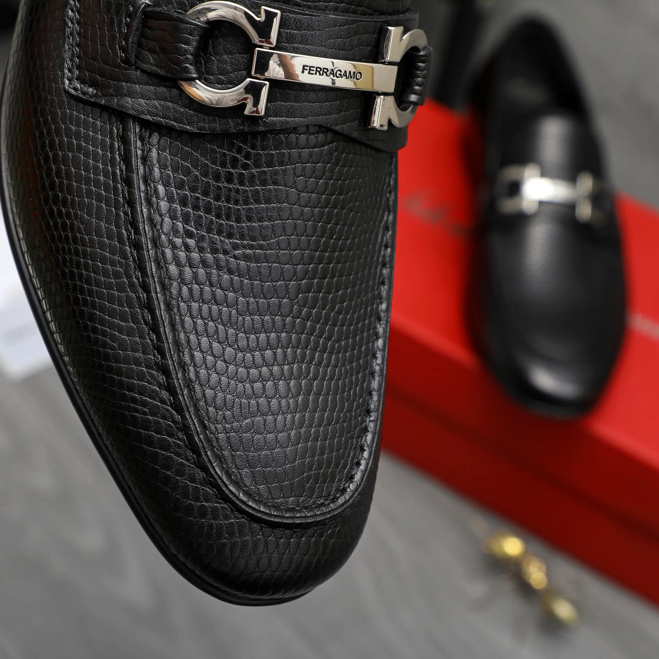 Men's shoes 💰p442 Product trademark: Ferragamo "Ferragamo" business slip-on leather shoes. Regular size: 38-46 (45.46 is custom-made and non-returnable) Product materials: Selected grained cowhide upper, cowhide lining, rubber outsole